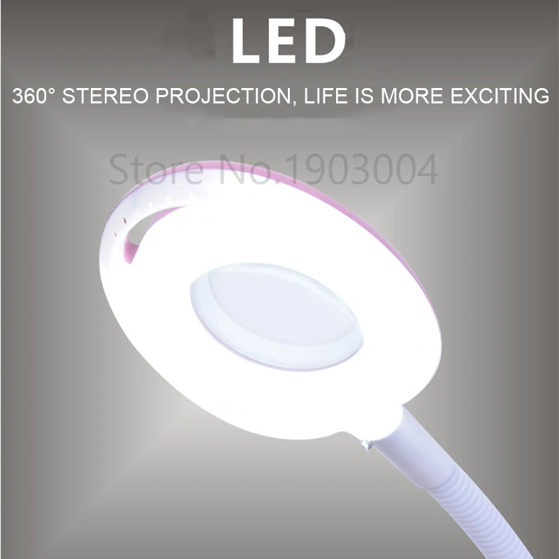 16X Professionelle LED-Lampe Forstørrelsesglas Kolde Drift-Gulvtæppe Shadowless Lampe Forstørrelsesglas til Beauty Salon 220V