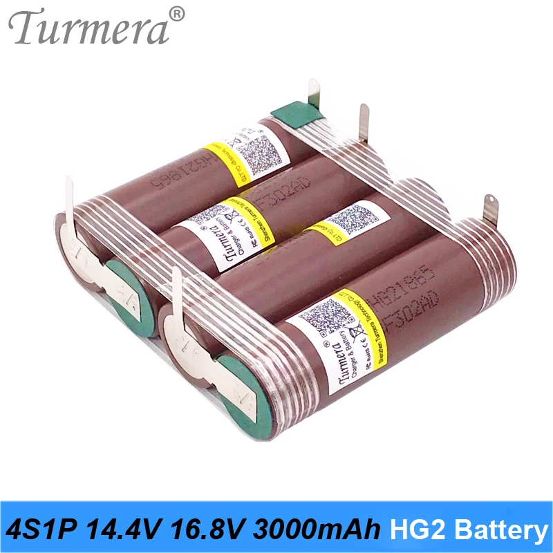 18650 HG2 2S 3S 4S 5S 6S 8S 3000mAh 6000mAh 20 ampere 7.4 V 12.6 14.8 V V 18V 25.2 V 29.6 V For Skruetrækker-batterier svejse batteri pack