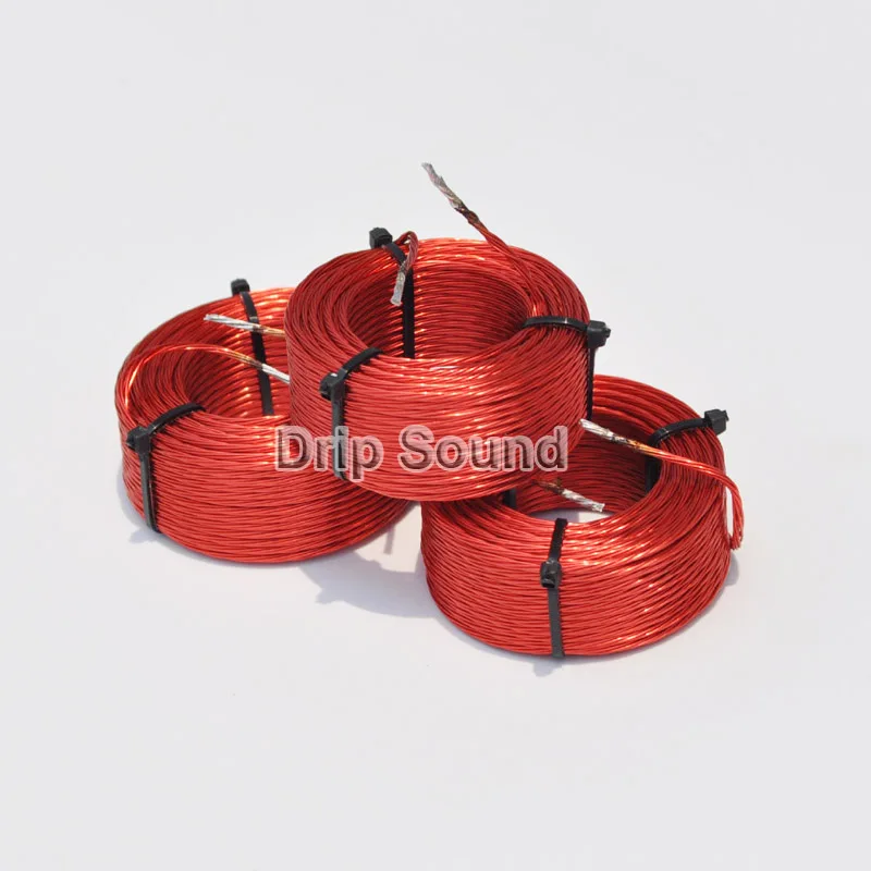 1stk 1.0 mH-1.8 mH 0.45mmx7 Multi Strand Wire Højttaler-Crossover-Audio-Forstærker Type Ilt-Fri Kobber Ledning Spole #Rød