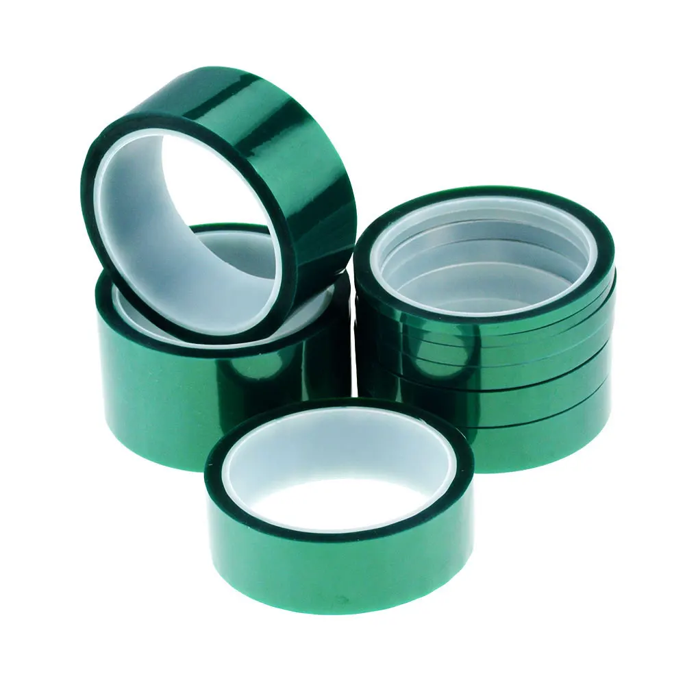 1STK 33M Grønne PET Bånd 5-300mm Varme-resistente PET Høj Temperatur Afskærmning Tape for PCB Lodde Plating Beskyttelse Isolering