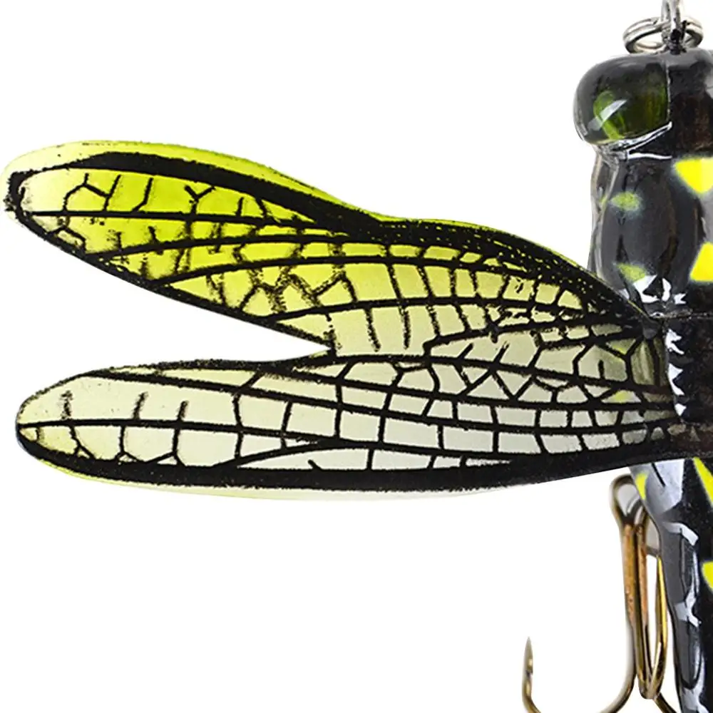 1stk 70mm 6g Insekt Fiskeri Lokker Minnow Krank Agn Treble Krog Dragonfly Form Fiskeri Tilbehør