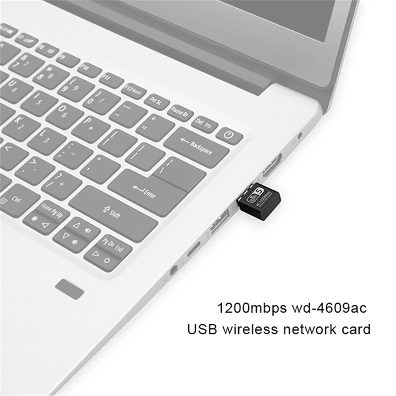 2,4 Ghz/5,8 Ghz Trådløs USB/Wi-AC-Adapter Dual Band 1200Mbps netværkskort USB2.0 Wi-Fi-Adapter Understøtter 802.11 B