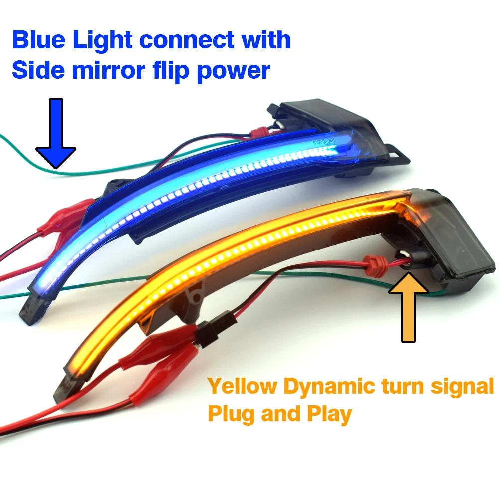 2 stykker Dynamisk LED-blinklys Blinker Indikatoren Sekventiel indikatorlampe For Audi A3 8P A4 A5 B8 Q3 A6 C6 S6 B8.5 S5 RS5 RS4