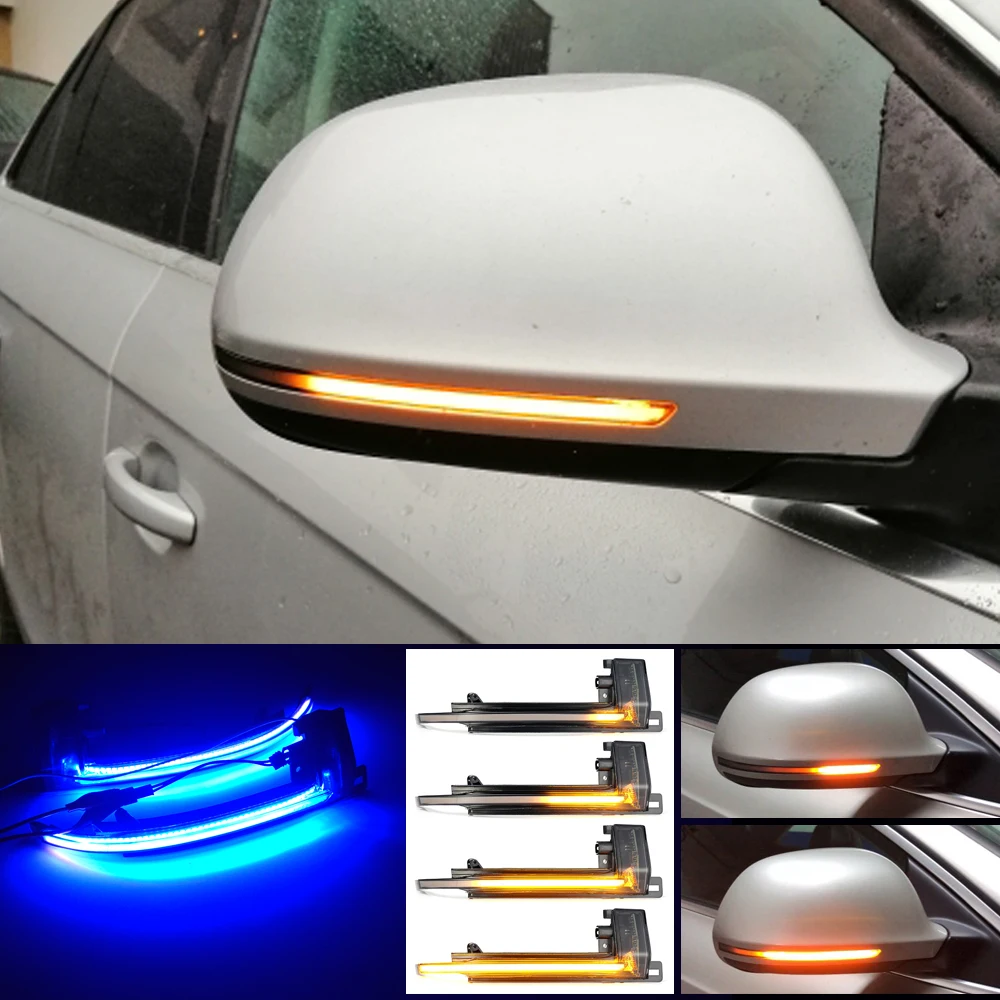 2 stykker Dynamisk LED-blinklys Blinker Indikatoren Sekventiel indikatorlampe For Audi A3 8P A4 A5 B8 Q3 A6 C6 S6 B8.5 S5 RS5 RS4