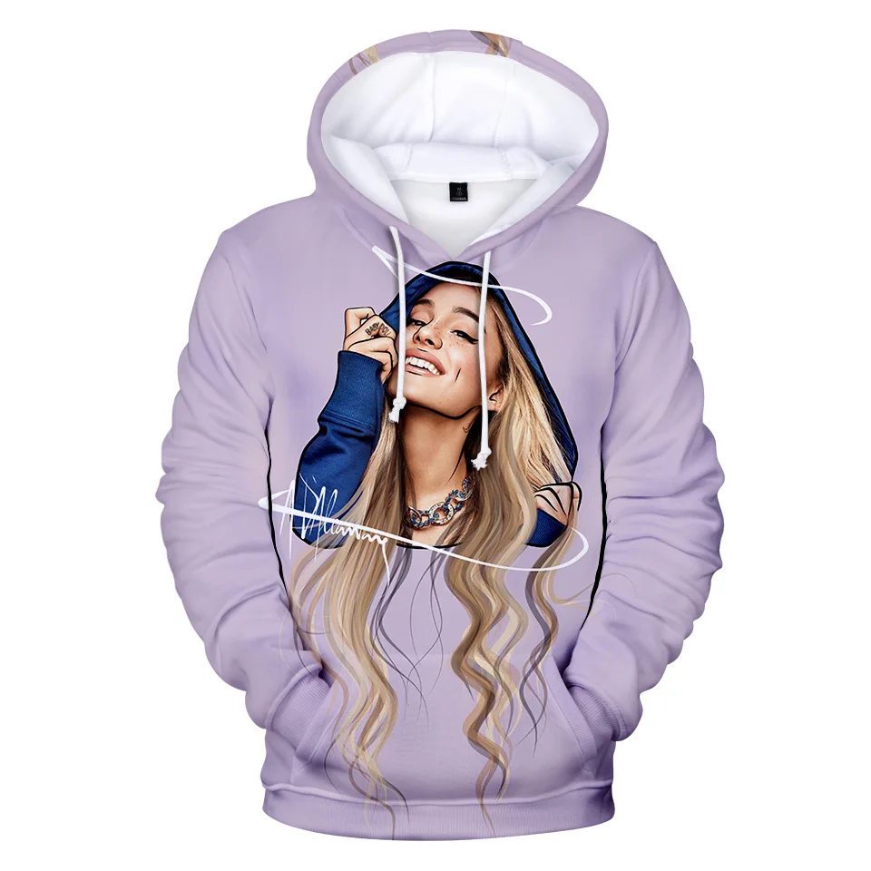 2 til 14-årige Børn Hoodie Ariana Grande Sweatshirt Kvinder Hip Hop Fritid Streetwear Pige Foråret Efteråret Hoodie Oversize