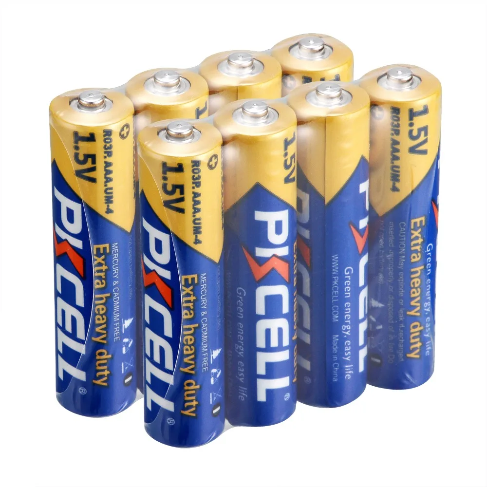 20 stk PKcell AAA-Batteri R03P UM4 ZINK-CARBON 1,5 V AAA Batterier til fjernbetjening / legetøj / kamera / flashlig Forsendelse