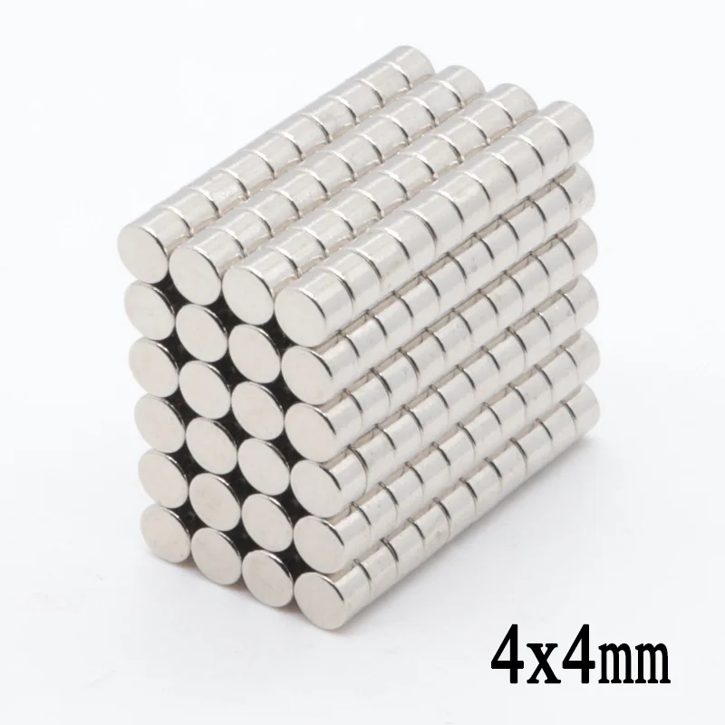 200pcs 4x4mm Stærk Runde Magneter Dia.4 mm x 4 mm 4*4mm N50 Sjældne Jordarter Neodymium Træ-Box Forbindelse Magnet