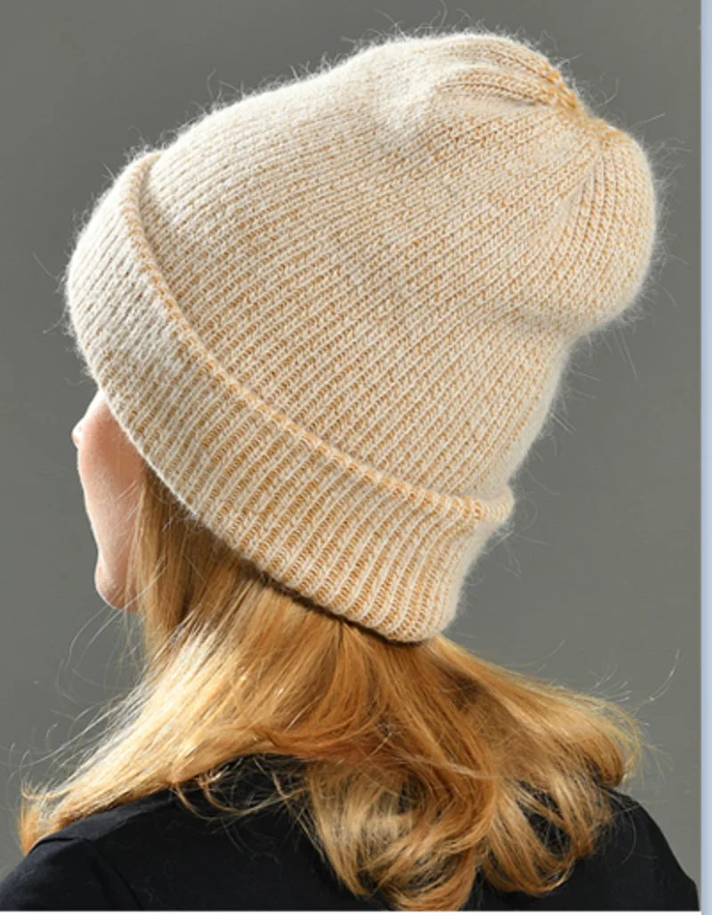 2017 Nye Vinter Hat til Kvinder Kanin Cashmere Strikkede Huer, Varm Mode Damer Angora Uld Hat Kvindelige Beanie Hatte