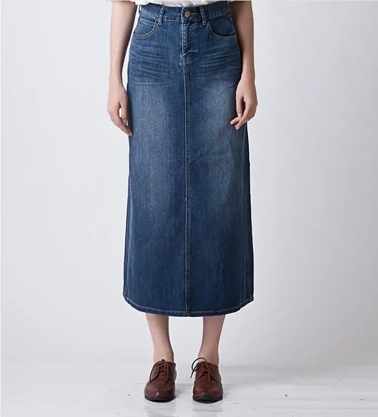 2020 at deltage i et summer Foråret Kvinder, Høj Talje Slank Sexet lang Denim Nederdel Kvindelige Maxi Blyant Jeans, Nederdele plus størrelse