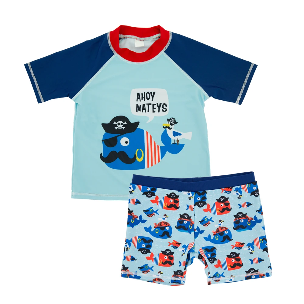 2020 Baby Buksetrold Drenge Badedragt Sæt Fisk er Trykt 2STK Boy ' s Badetøj til Børn badetøj Badetøj Korte Ærmer Børn Dreng Surf