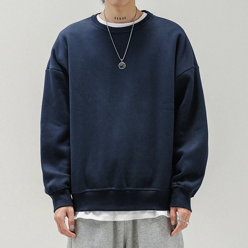 2020 Efterår Og Vinter Koreansk Stil Solid Farve Strømmer Par Sweatshirt Japansk Streetwear Mode Harajuku Toppe Mænd Tøj