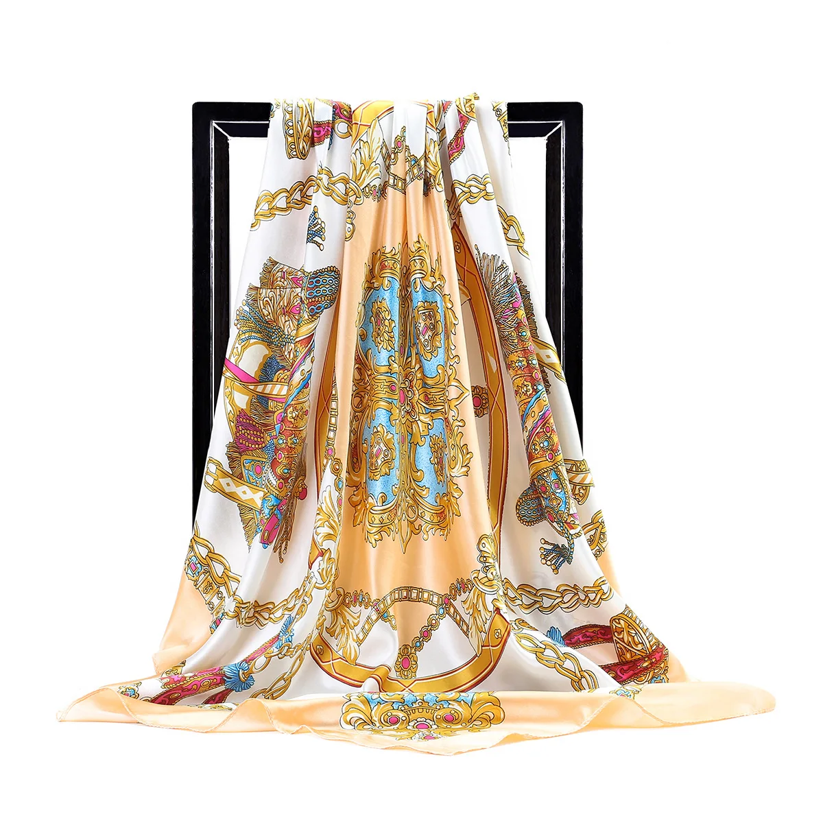 2020 forår og efterår kvinders luksus silke nye udskrivning silke tørklæder turisme seaside stor størrelse tørklæde mode solcreme sjal