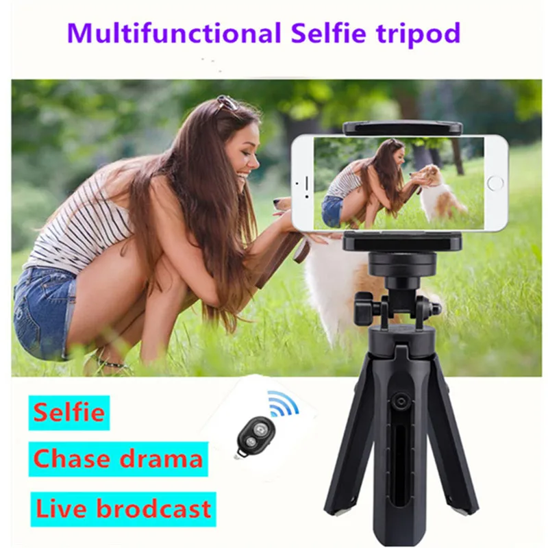 2020 Mini 3 in 1 Portable Wireless Bluetooth Selfie Stick SmartPhones Tripod camera standFold able Selfie Stick Bluetooth Remote