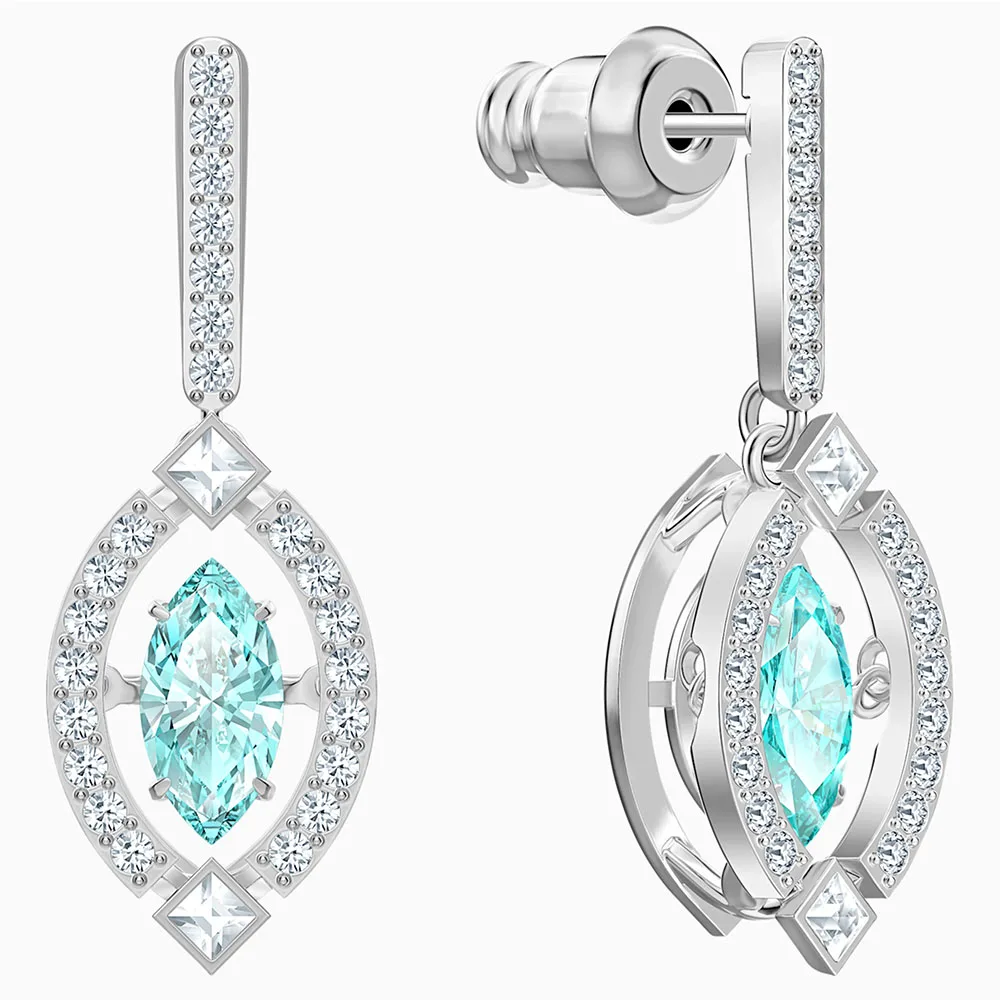 2020 mode smykker SWA nye piercede øreringe form, frisk tone, ice blue platinum guld kæde kvindelige luksus jewelr
