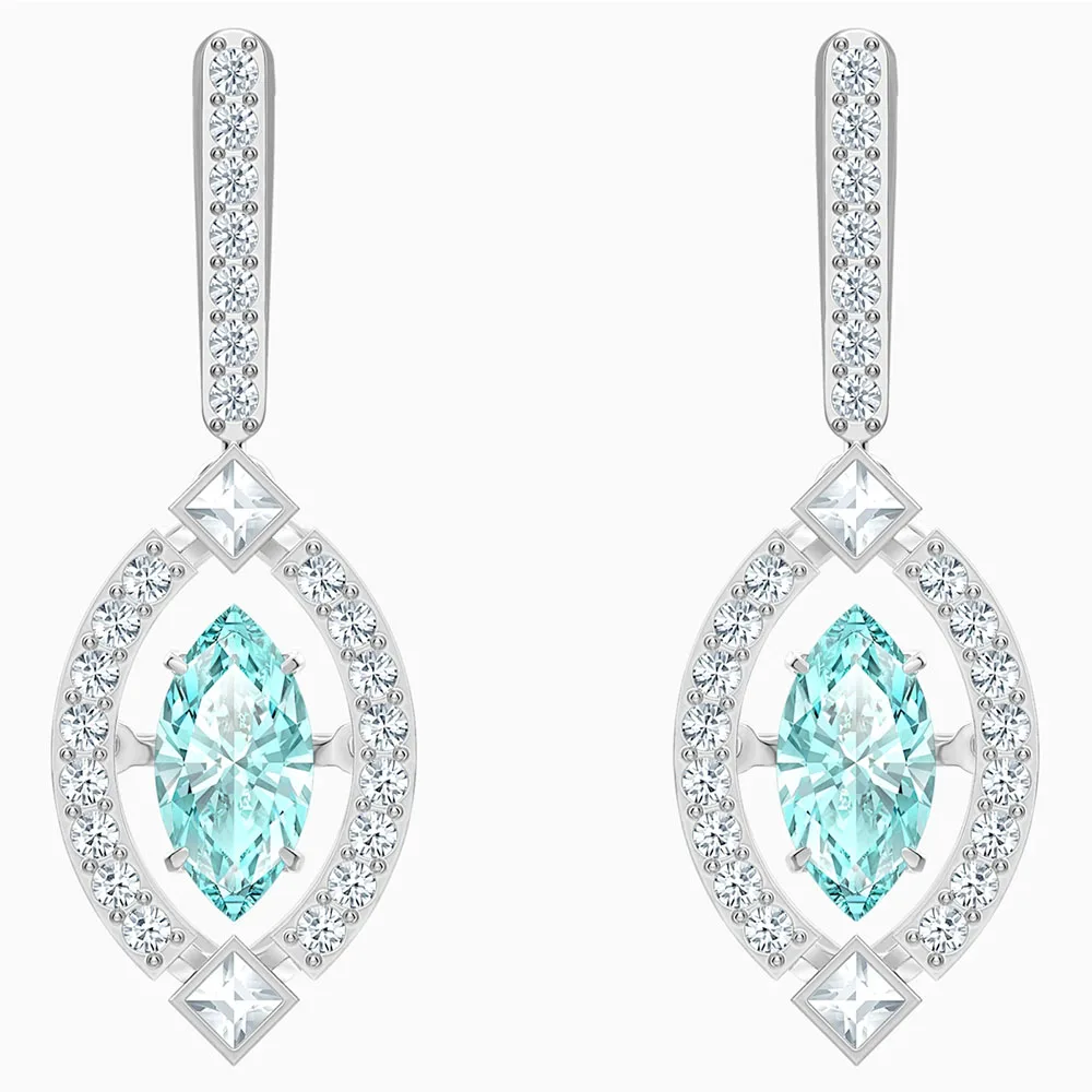 2020 mode smykker SWA nye piercede øreringe form, frisk tone, ice blue platinum guld kæde kvindelige luksus jewelr