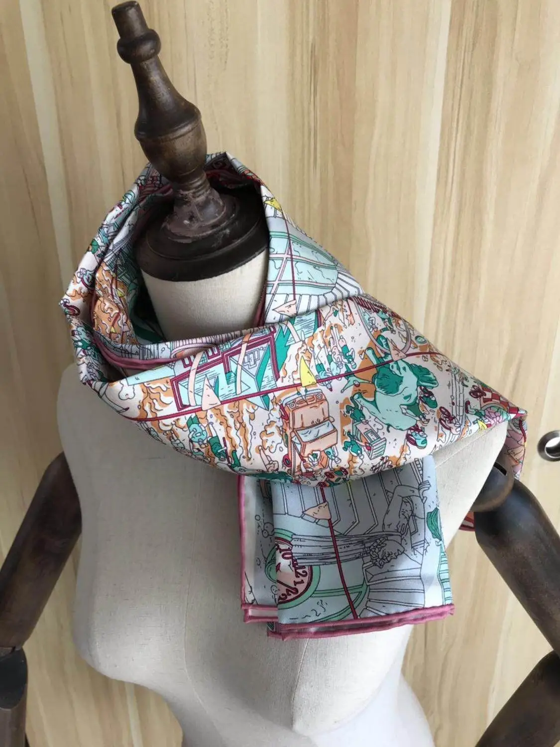 2020 nye ankomst efterår og vinter klassisk design i silke tørklæde 90*90 cm firkantet sjal twill wrap til kvinder, dame gratis fragt