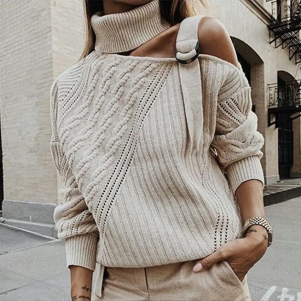 2020 Vinteren Kvinder Sweater Fast Casual Mode Pullover Grundlæggende Jumper Efteråret Rullekrave, Strik, Strik Sweater Kvinder