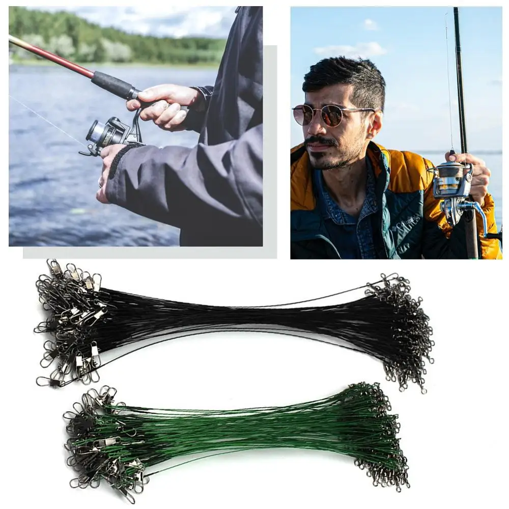 20Pcs Bid-Bevis Anti-wrap fiskesnøre Pesca Føre Wire Fiskeri Pe Linje Med Drejelig Fishtip Fiskeredskaber Tilbehør