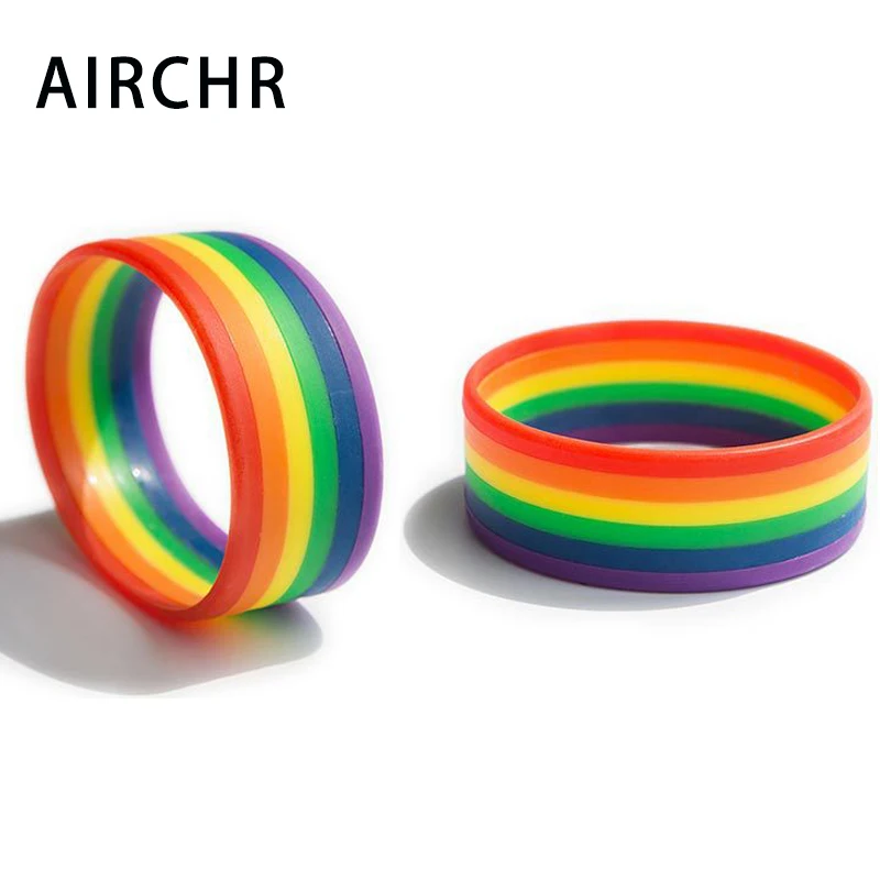 20PCS Hurtig levering Sikker lgbt-Armbånd Gay Pride Rainbow Armbånd Armbånd til Gay Lesbian Party