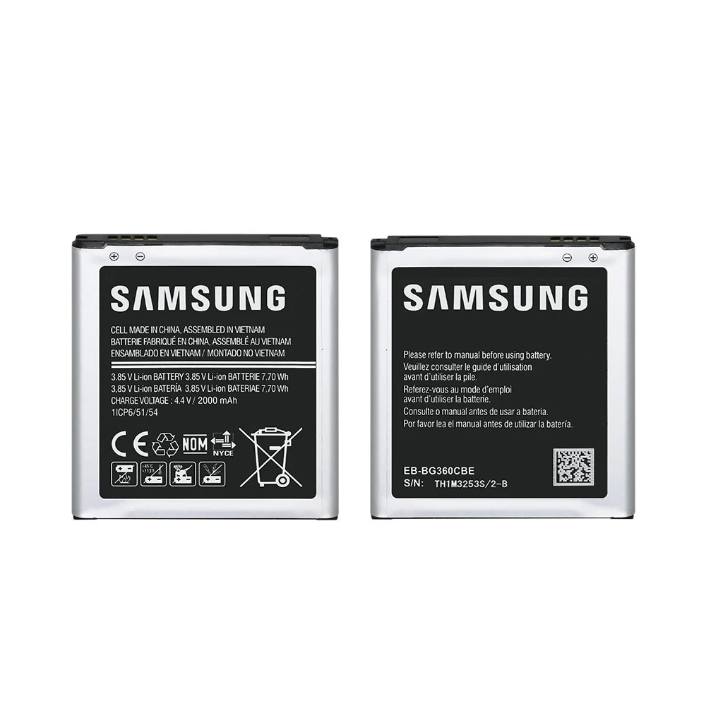 20pcs Originale Batteri Til Samsung Galaxy Core Prime G360 G361 G3606 G3608 G3609 EB-BG360BBE EB-BG360CBE EB-BG360CBC 2000mAh