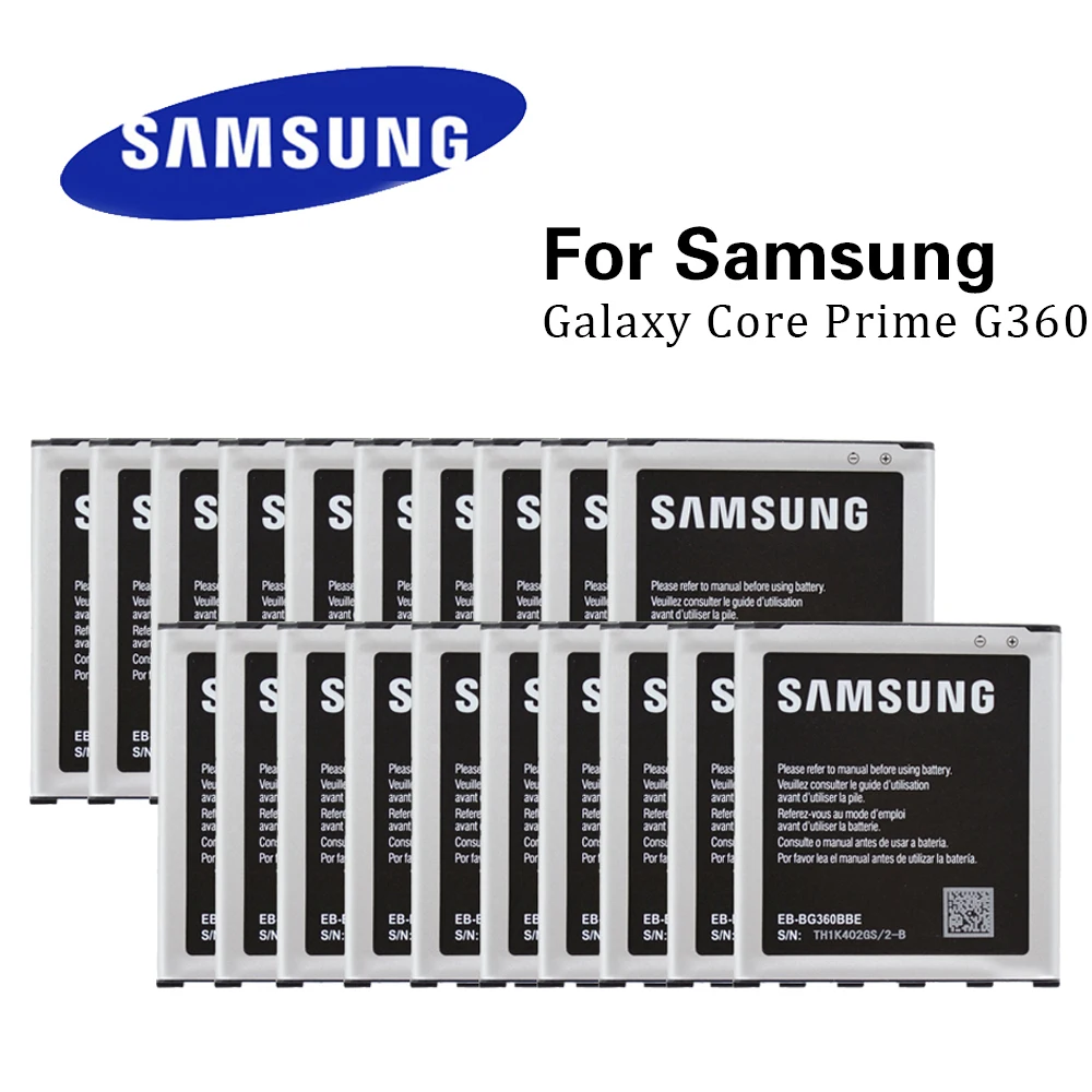 20pcs Originale Batteri Til Samsung Galaxy Core Prime G360 G361 G3606 G3608 G3609 EB-BG360BBE EB-BG360CBE EB-BG360CBC 2000mAh