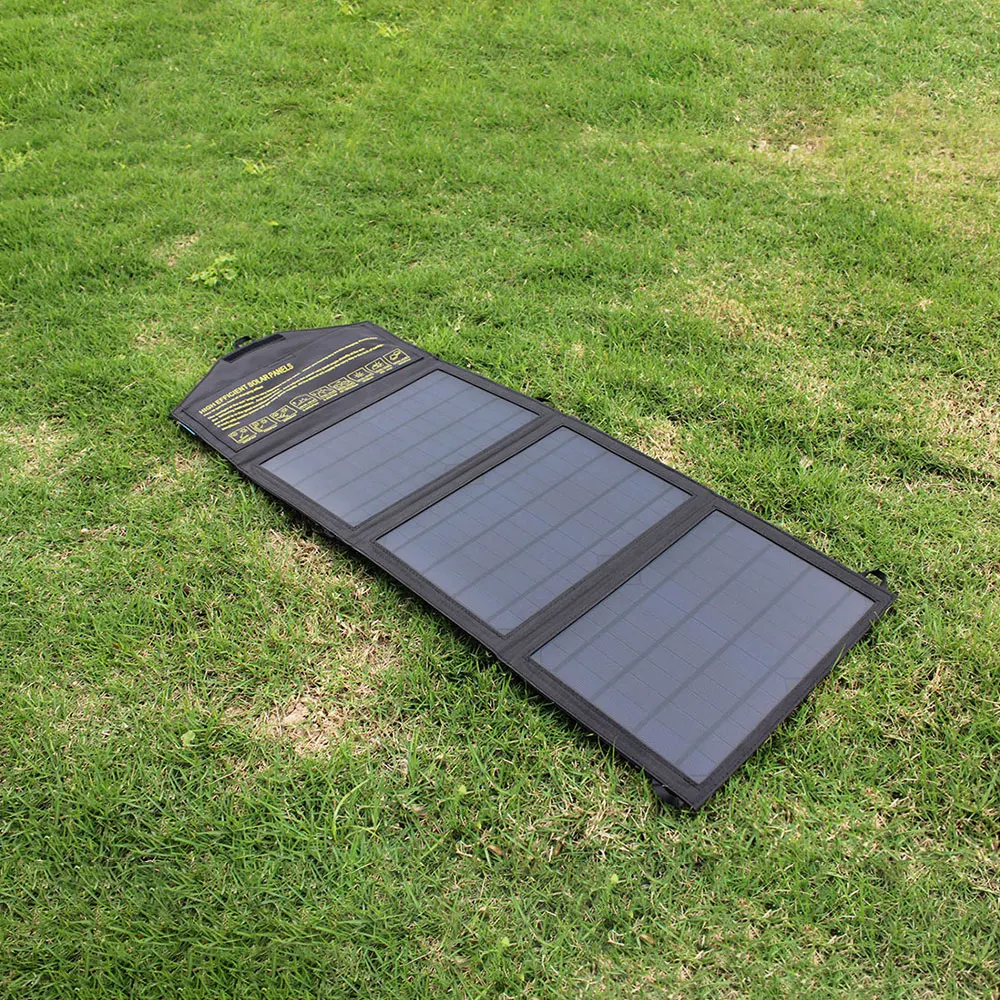 21w 5v dual USB-sammenklappelig solar oplader bærbare solar panel bilens batteri oplader til udendørs-camping