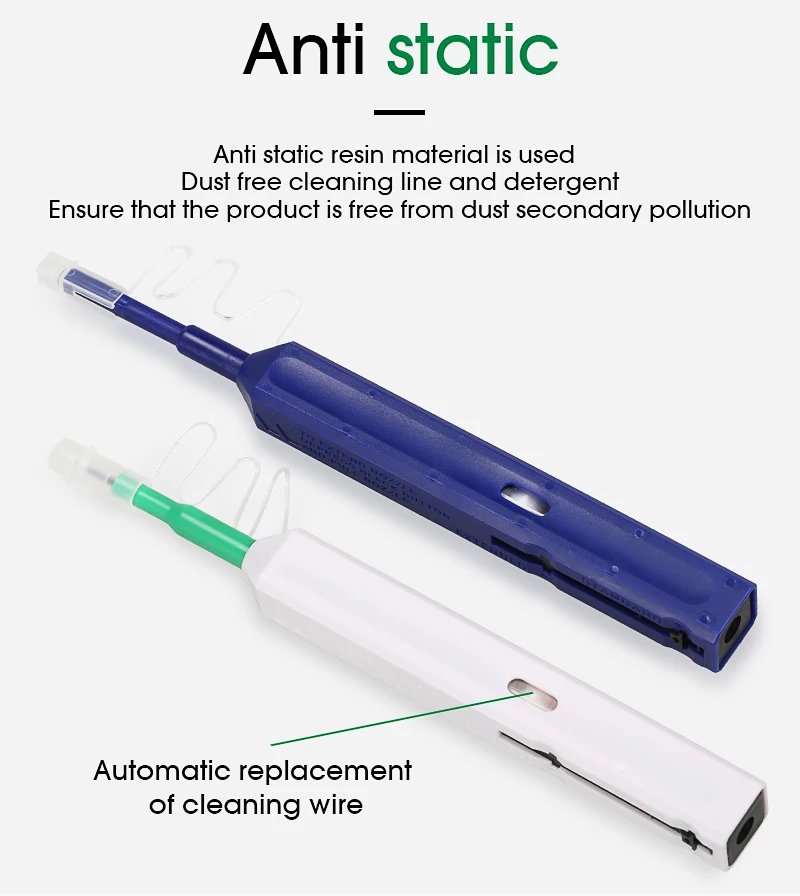 2STK/masse LC/SC/FC/ST One-Click Renere Værktøj 1,25 mm og er 2,5 mm Fiber Optic Rengøring Pen