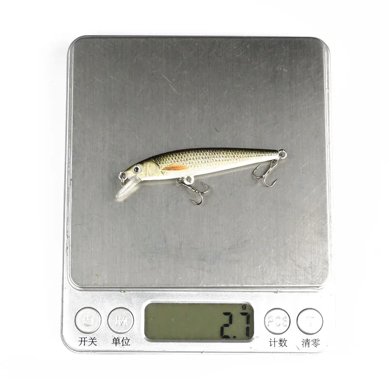 2stk Mini Minnow Agn 6,5 cm 2,7 g Støj Model Naturtro Minnow Agn Swimbait Crankbait Top Vand Bas Lokke Fisk