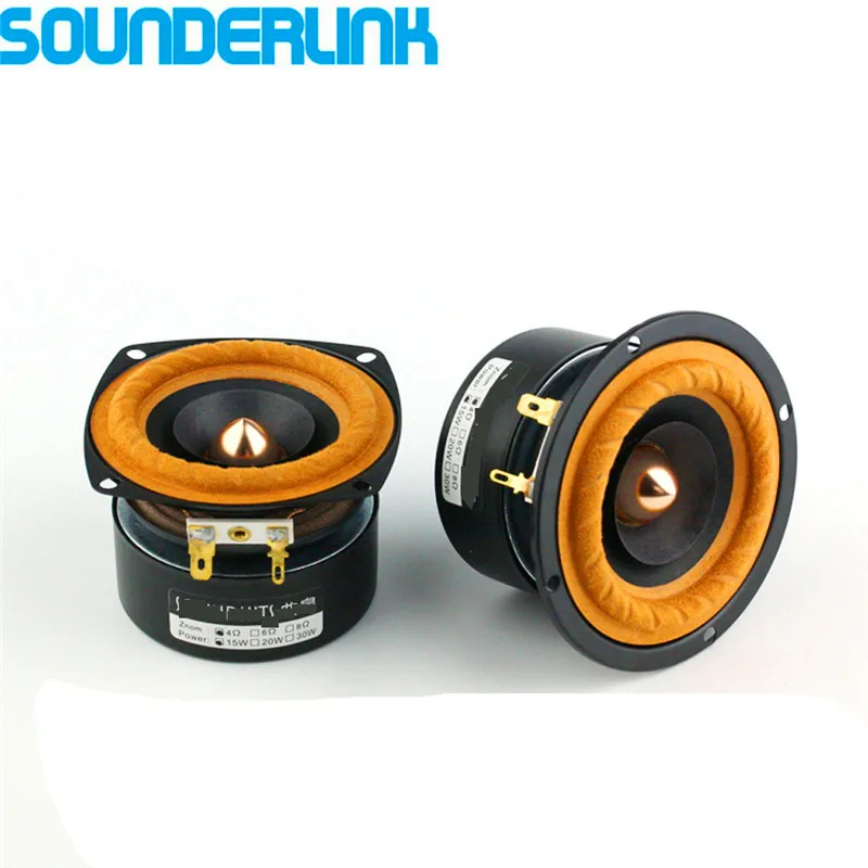 2STK/ Sounderlink Audiolabs 3 tommer Full Range woofer Hi-Fi-Højttaler og diskant enhed Mellemstore bas kugle, pil transducer 4 8 Ohm 15W