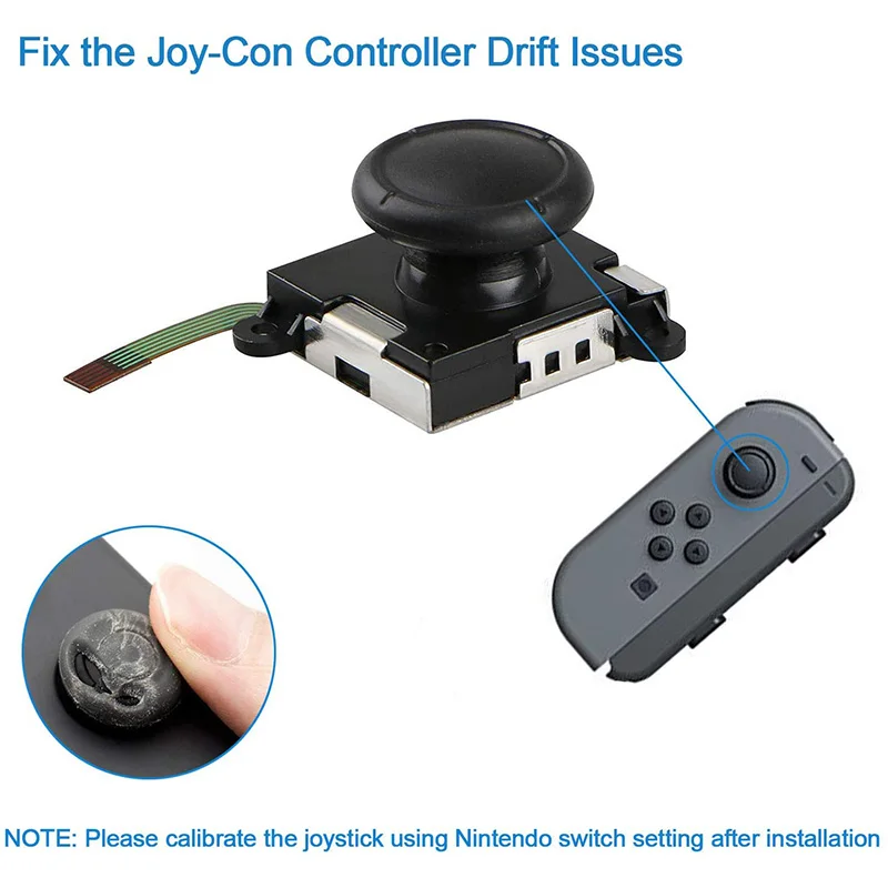 2stk Udskiftning 3D Analog Rocker Joy Stick til Nintendo Skifte Controller NS Gamepad Joycon Game Pad
