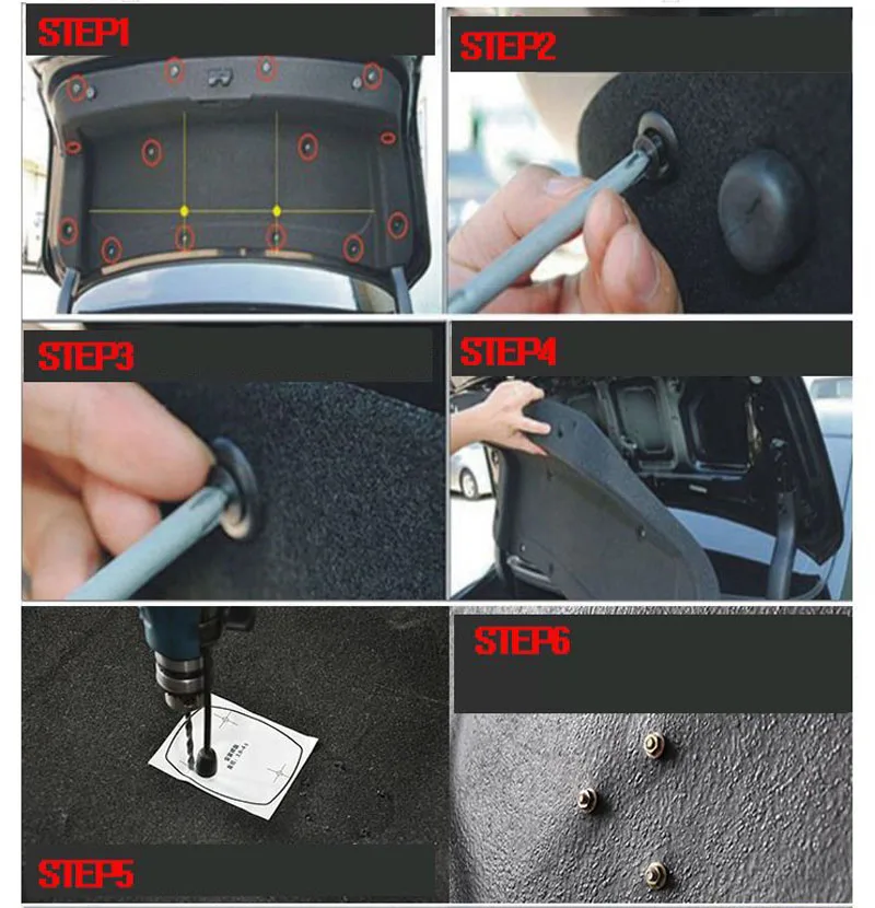 2stk Universal Bilens Bagagerum Montering af Beslag Paraply Holder lukkemekanisme Med Skruer For Paraply-Krog Plast Indvendigt Tilbehør