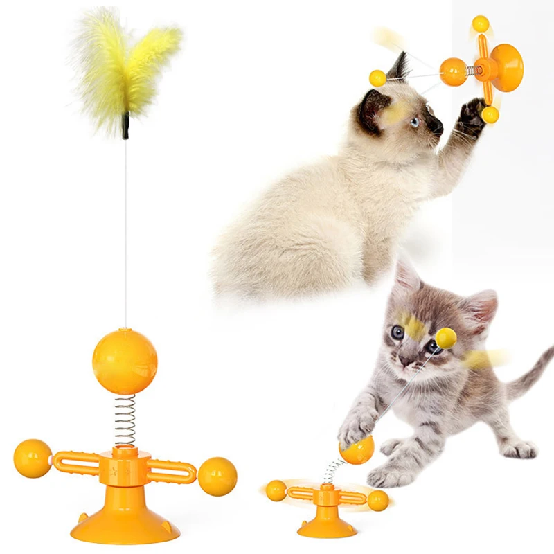 3 Slags Funny Cat Toy Pladespiller Sjove Kat Stick Pet Vindmølle Bærbare Interaktivt Legetøj Puslespil Uddannelse Pet Supplies Kat Legetøj