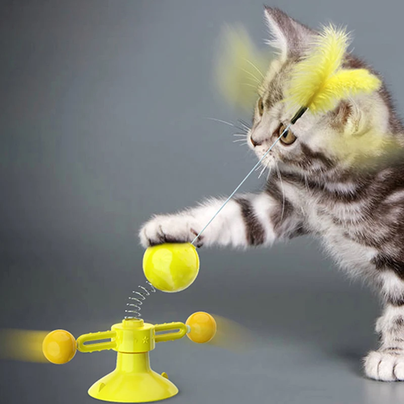 3 Slags Funny Cat Toy Pladespiller Sjove Kat Stick Pet Vindmølle Bærbare Interaktivt Legetøj Puslespil Uddannelse Pet Supplies Kat Legetøj