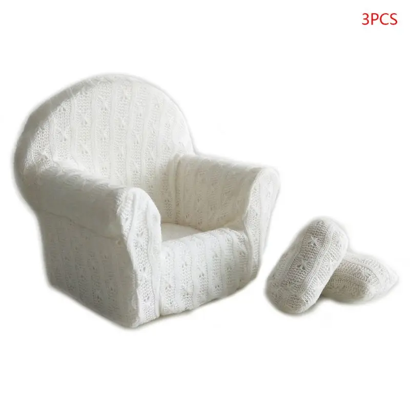 3 Stk/sæt Nyfødt Baby, der Udgør Mini Faux uld Sofa med Lænestol, Pude Spædbarn baby udgøre Fotografering Prop mini-sofa udsøgte søde piger