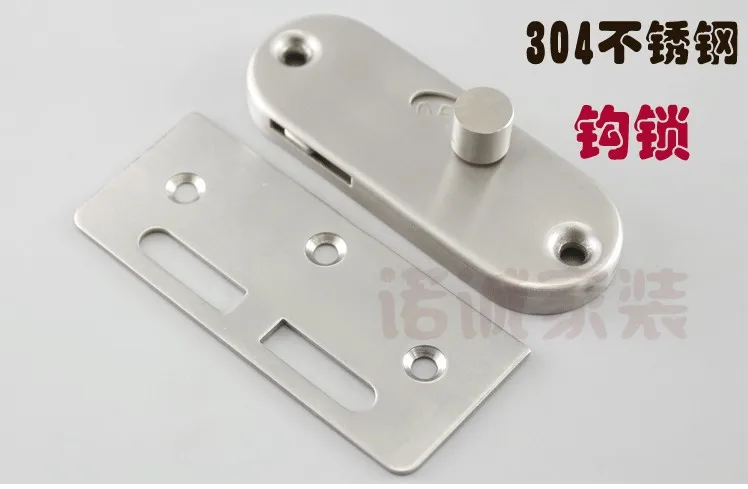 304 rustfrit stål skydedør krog lås,For Aluminium, Træ-døre,Enkelt-sidet lock -, Overflade-montering,Hardware Låse