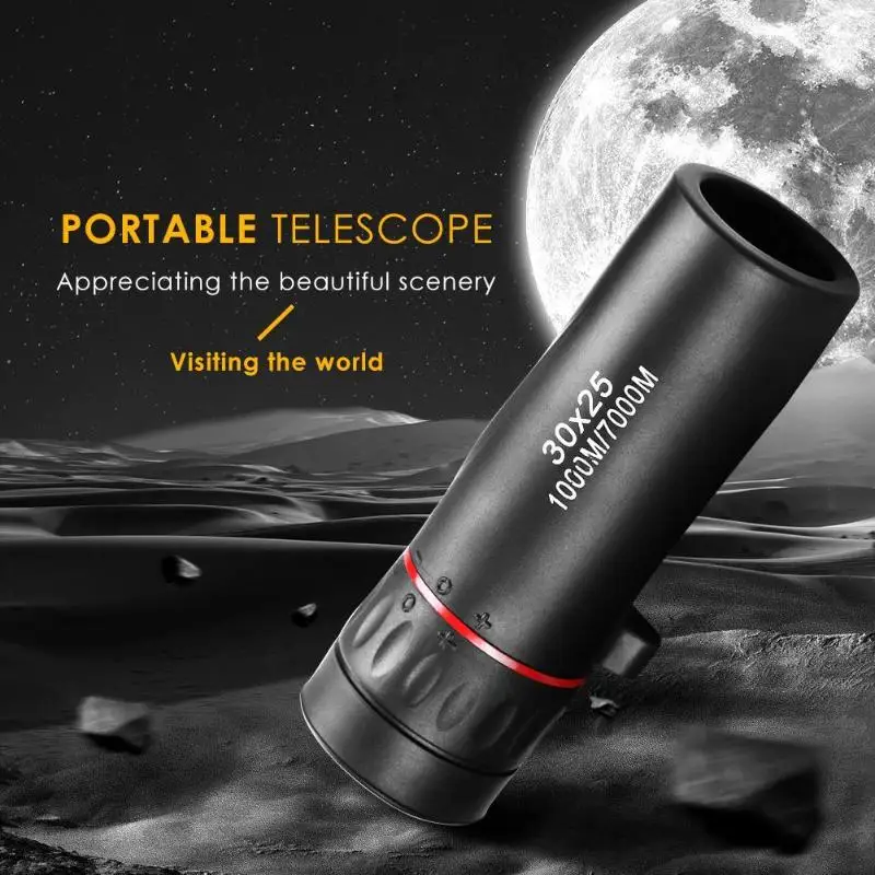 30x25 High Definition Optisk Monokulare Lave Night Vision Vandtæt Mini Fokus Teleskop Zoomable 10X mulighederne For at Rejse på Jagt