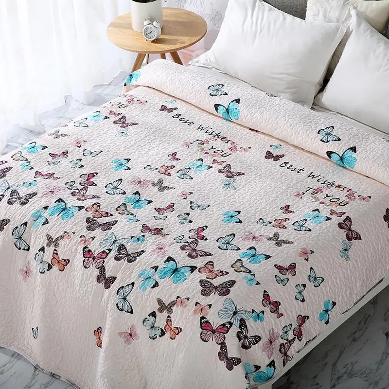 35 Flerfarvede butterfly Trykt elegant Europæiske Bløde sommeren tæppe quiltet tæppe/ sengetæppe/tæppe/sommerdyne #sw