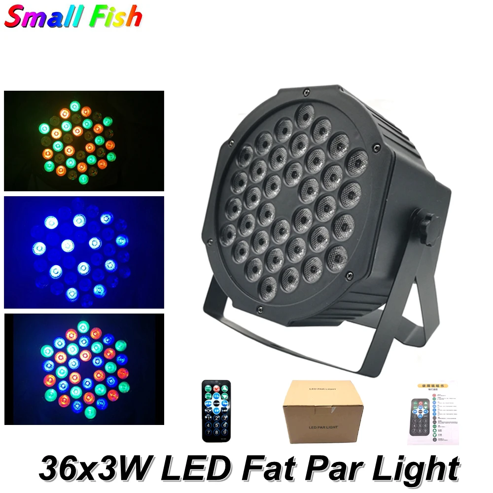 36Pcs LED Par Lys 3W RGB Crystal Magic Ball Lampen DMX Lys Fase Disco Club Party Light Mini DJ Haven Park Christmas Light