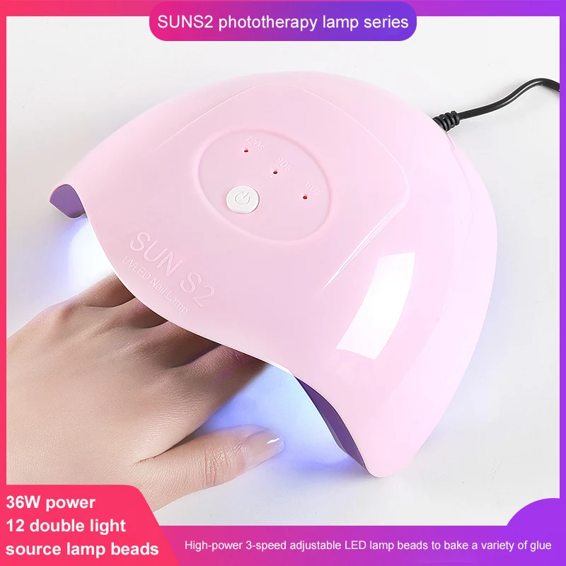 36W Nail Dryer Mini LED-UV-Neglelak Tørretumbler Lampe Gel PP polymeriseringslampe Professionelle Hurtig Hærdning af uv-led nail lampe Art Machine