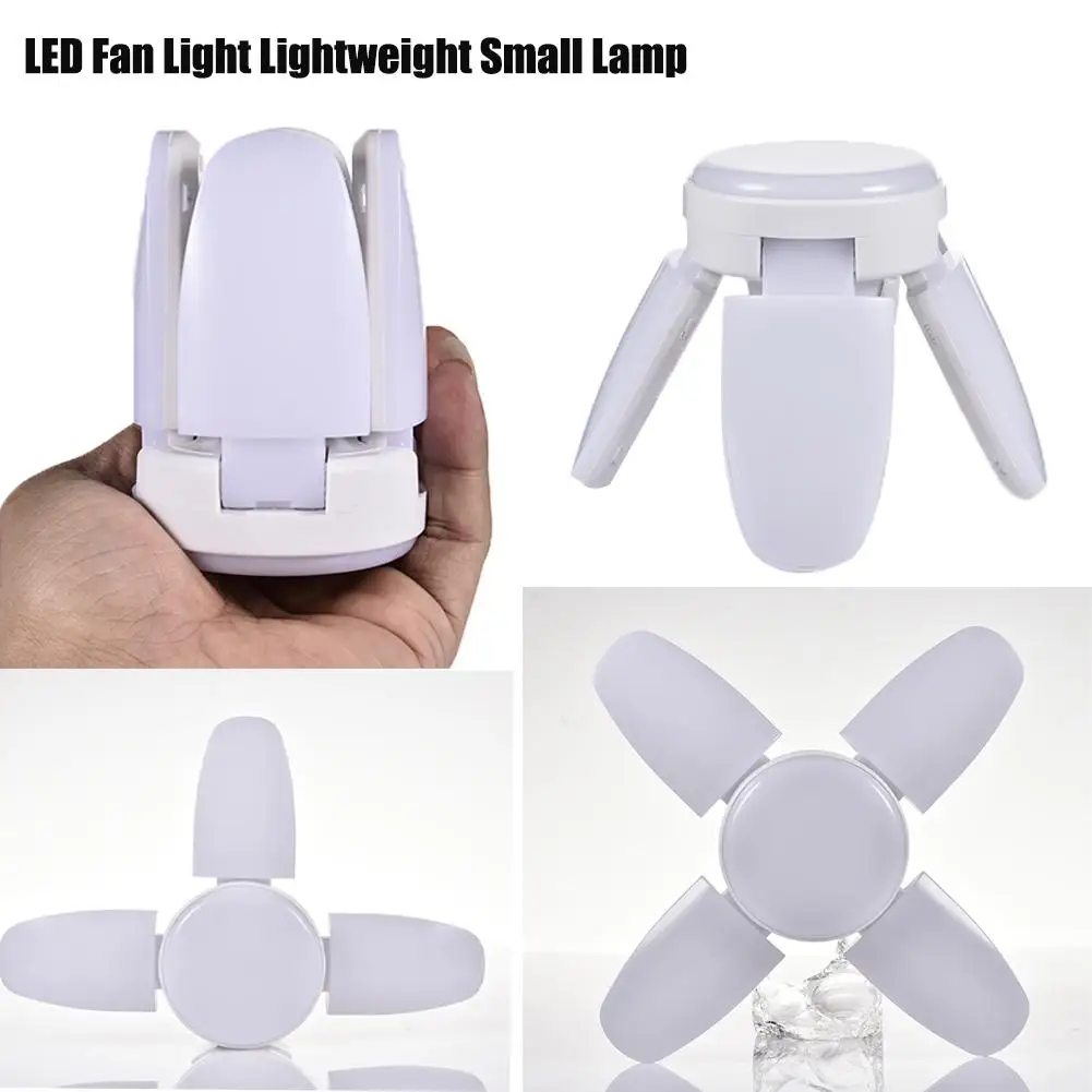 38W Mini LED Garage Lys Deformerbare Fan Loft Lampen E27 4 Panel Industrial Light-Lager-Værksted Folde Lampe Pære 85-265v