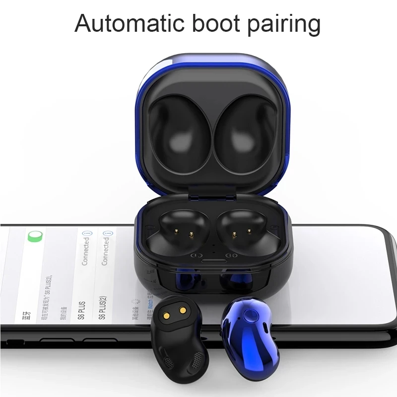 3Colors S6 Plus TWS Øretelefoner Bluetooth 5.1 Hovedtelefoner LED Display 6D Stereo Bas Gaming Headset IPX4 Warterproof Trådløse Hovedtelefoner