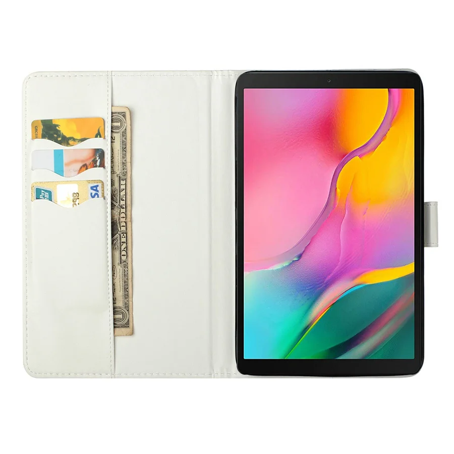 3D Mode Udskrivning af PU Læder taske til Samsung Galaxy Tab 10.1 2019 SM-T510 SM-T515 T510 T515 Tablet etui+film+pen