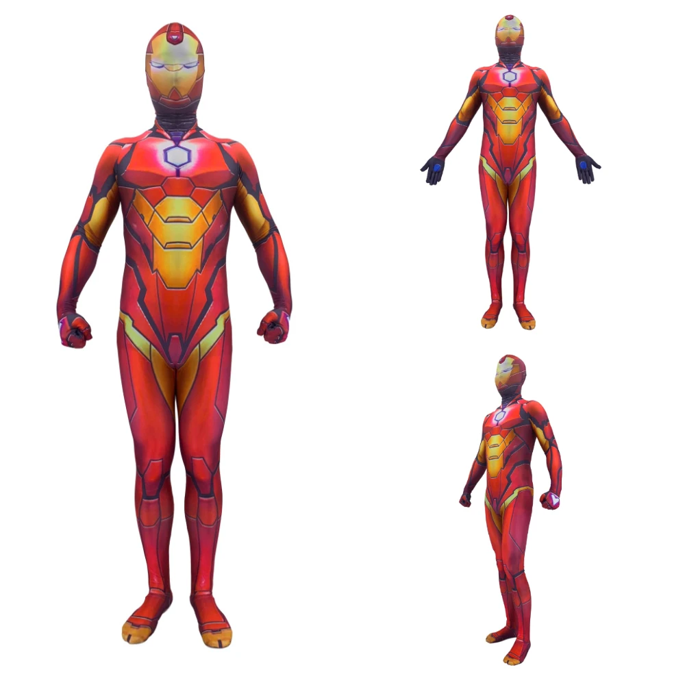 3D print Iron Man Cosplay Kostume 3D-Print Spandex Lycra Zentai Dragt, Bodysuit Jumpsuits mænd kostume