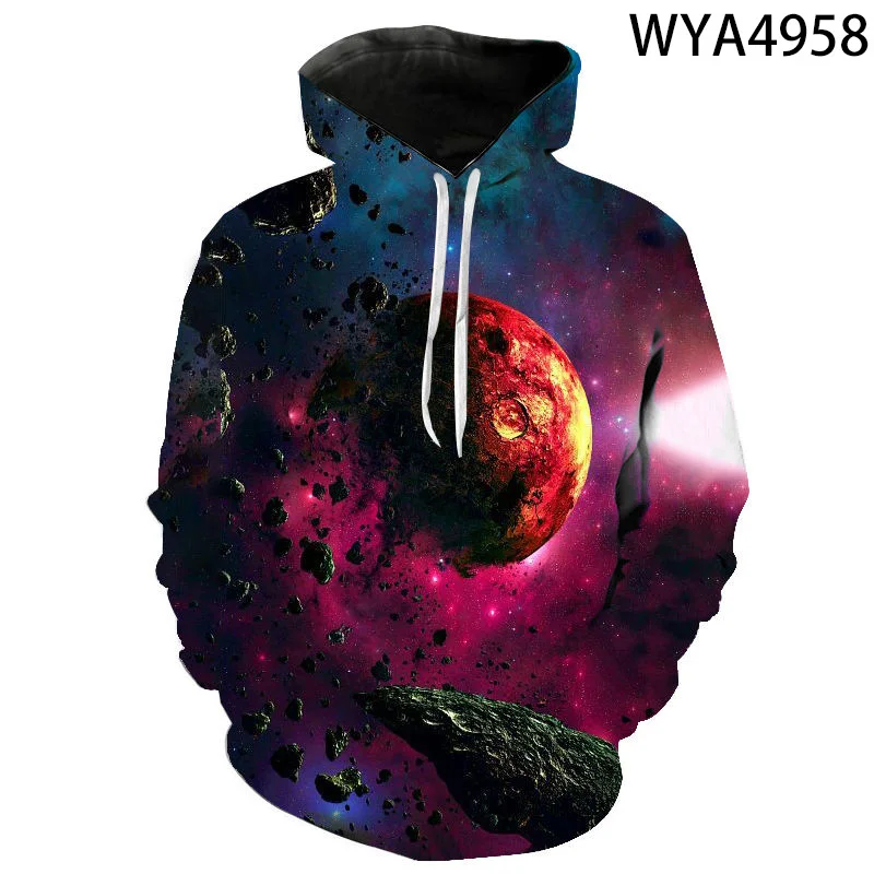 3D Printet Univers stjernehimmel Astronaut Hættetrøjer Mænd, Kvinder, Børn, langærmet Sweatshirt Pels Cool Fashion Streetwear Pullover