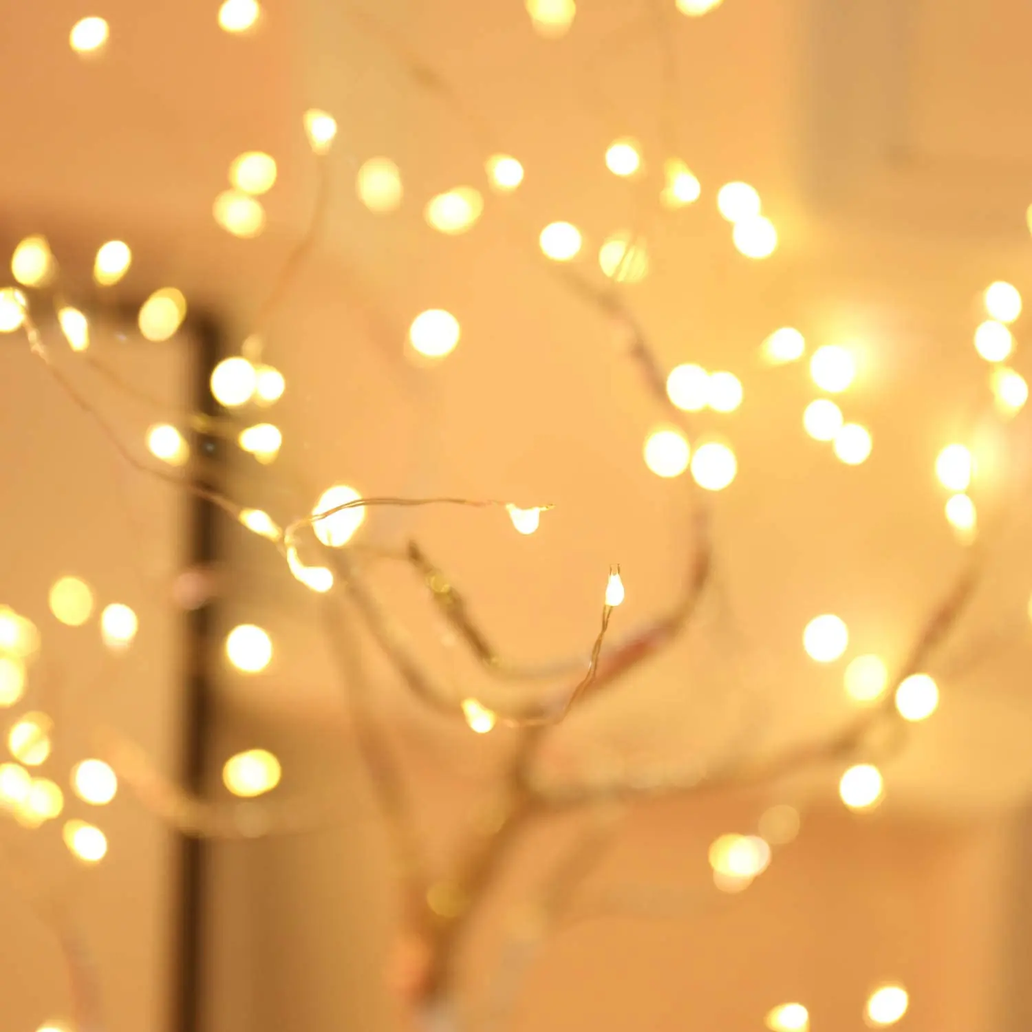 3D Træ Lampe kobbertråd Jul Brand 108 LED USB-Nat Lys til Hjemmet Dekoration Soveværelse Indendørs Kids Bar Indretning Fe Lys