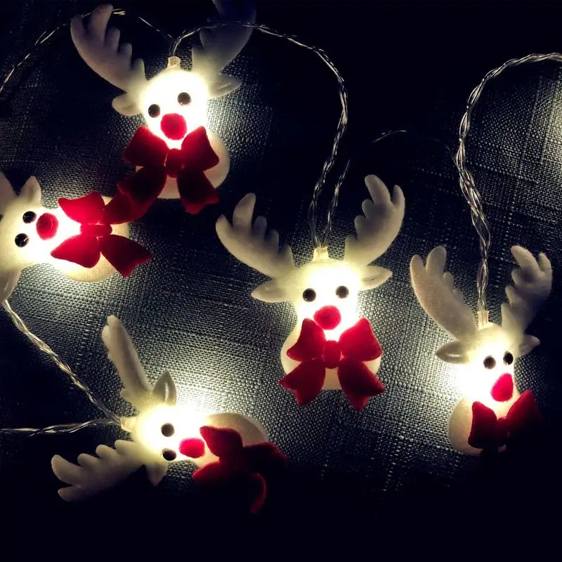 3m 20 Led 1,65 m 10 Led Snemand Elk String Lys Led-Krans Indretning Julepynt Hjem til Jul Træet Lys Jul