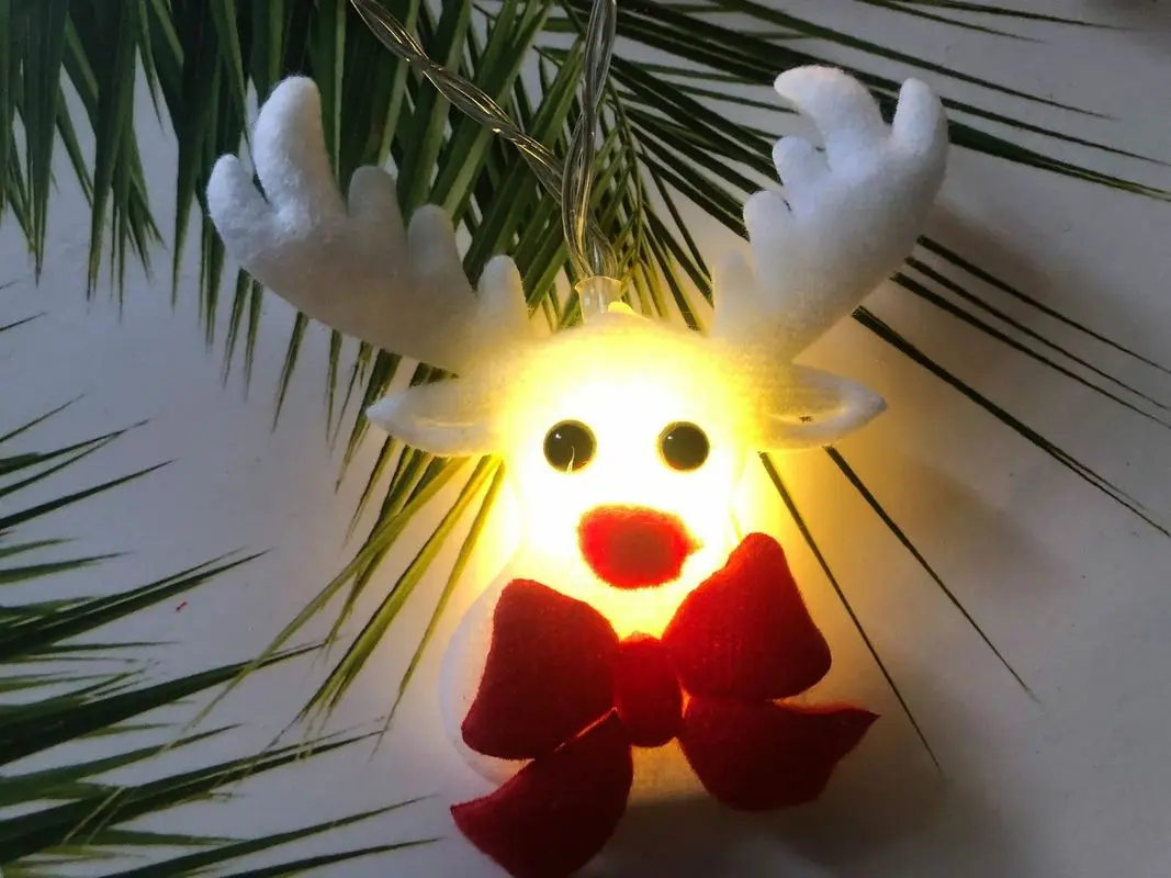 3m 20 Led 1,65 m 10 Led Snemand Elk String Lys Led-Krans Indretning Julepynt Hjem til Jul Træet Lys Jul