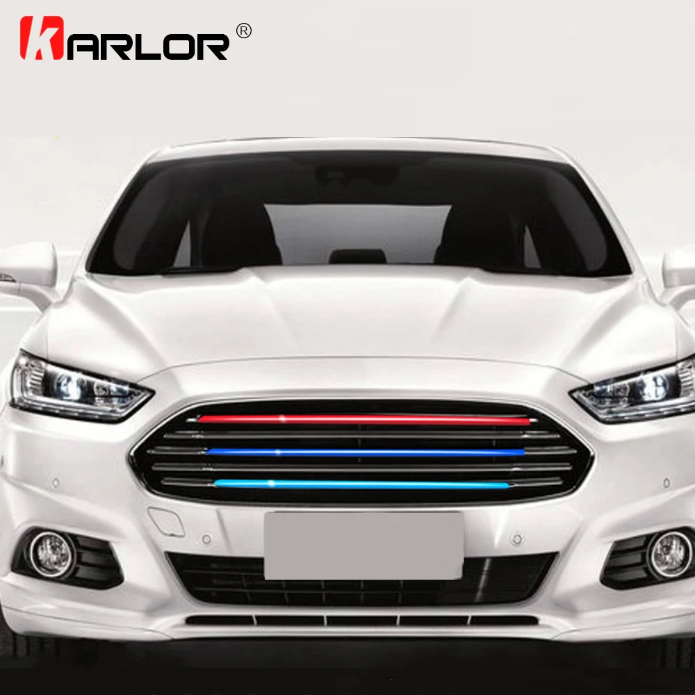 3pcs/sæt Bil Grill Klistermærker Udsmykning DIY Bil Decal Beskyttelse Film Til Ford Focus Mondeo Foreus Fiesta Fusion Bil Tilbehør
