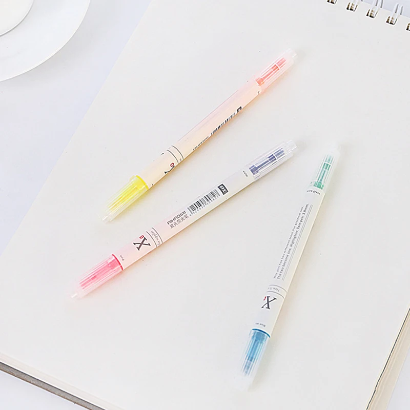 3pcs/sæt Bløde Pastel Farve Highlighter Sæt Dekorative Markør Pen School Elev til Highlighter Penne Søde Leverancer af Kontorartikler