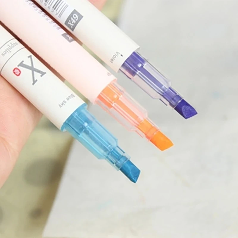 3pcs/sæt Bløde Pastel Farve Highlighter Sæt Dekorative Markør Pen School Elev til Highlighter Penne Søde Leverancer af Kontorartikler